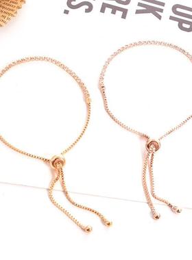 Hot Sale Fashion Diamond-inlay Crystal Push-Pull Bracelet 潮