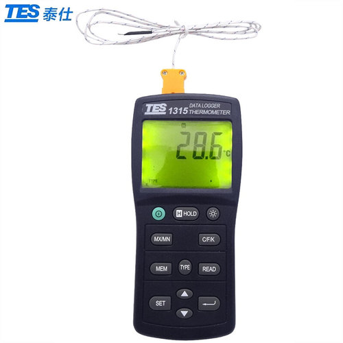 台湾泰仕TES-1315/1316 记录温度仪数字记忆式温度表USB接电脑 - 图0