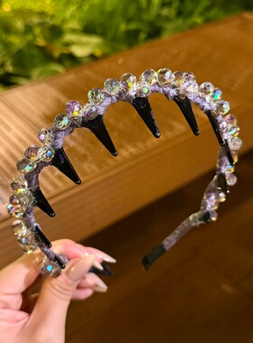 【晶妍】气质轻奢水钻高级感发箍带齿防滑不勒头发卡头饰女