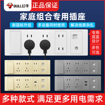 Bull Special Socket TV Computer Background Wall Integrated Wired Network network closed-circuit panel platoon and dark fit grey