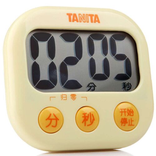 日本TANITA百利达厨房计时器电子定时器TD-384倒计时提醒器学生-图0