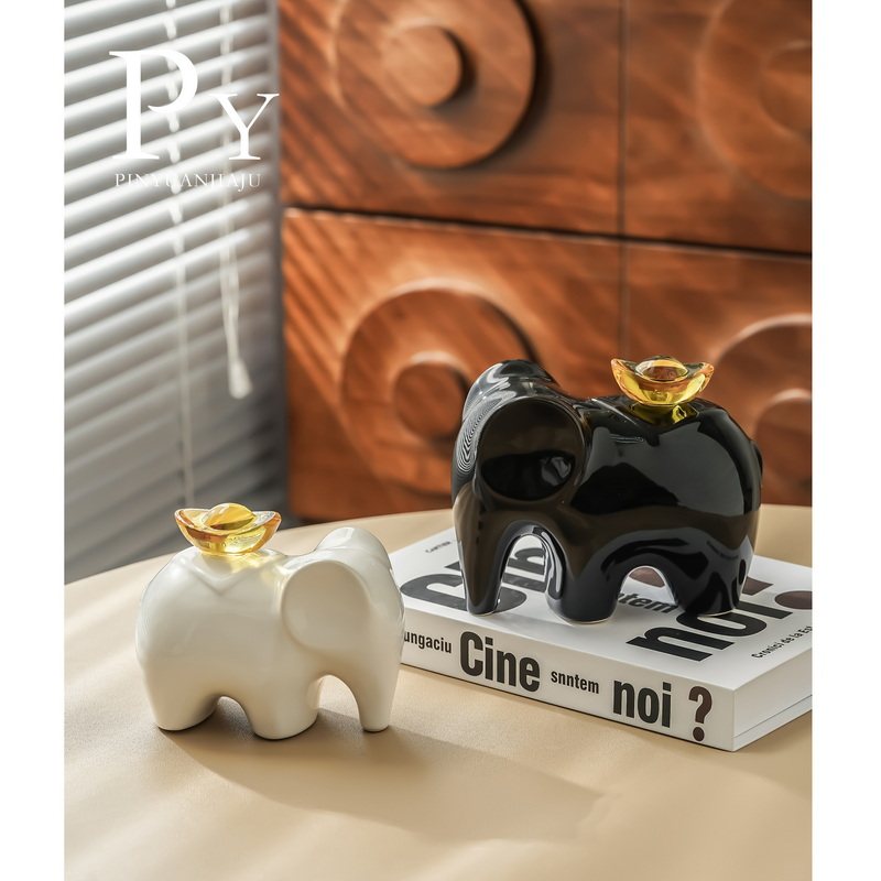 北欧现代高档轻奢酒柜祥运宝大象摆件吉象装饰品客厅玄关办公室,淘宝优惠券,粉丝福利购,淘宝优惠卷