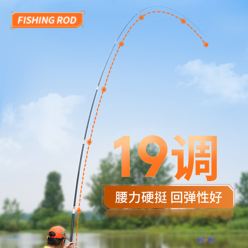 客友擒龙K7鲢鳙鱼竿捡漏轻量大物竿钓鱼竿手杆超轻超硬台钓竿手竿 - 图2
