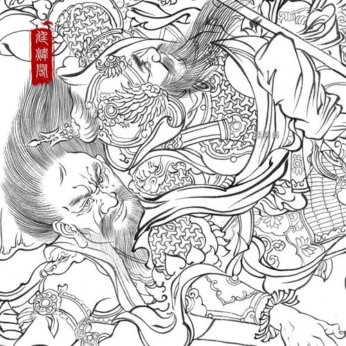 廷炜阁刘继卣闹天宫国画工笔画白描底稿高清大图西游记悟空临摹 - 图0