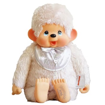 Monchhichi Cute Fun Doll Plush Bib Standing Bib ຂອງຂັວນວັນເກີດ L ຂະໜາດ 40/47CM Doll