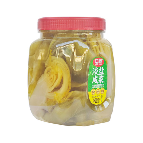 廷顺 淡盐咸菜1kg*6瓶/箱 正宗潮汕下饭小菜配粥开胃即食炒猪肚 - 图1