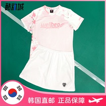 2022 spring and summer WELLBEG Korean badminton clothes on top of men and women sports short sleeves breathable speed dry cute fashion