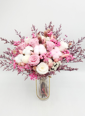 玫瑰手捧花永生花干花婚礼花束