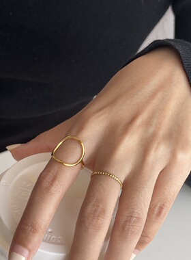 magicboxacc女钛钢极简圆圈戒指