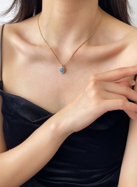 小众轻奢吊坠钛钢不易掉色锁骨链