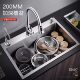 Kitchen 304 stainless steel hand-drawn thickened single-slot sink package large single-slot vegetable basin sink sink