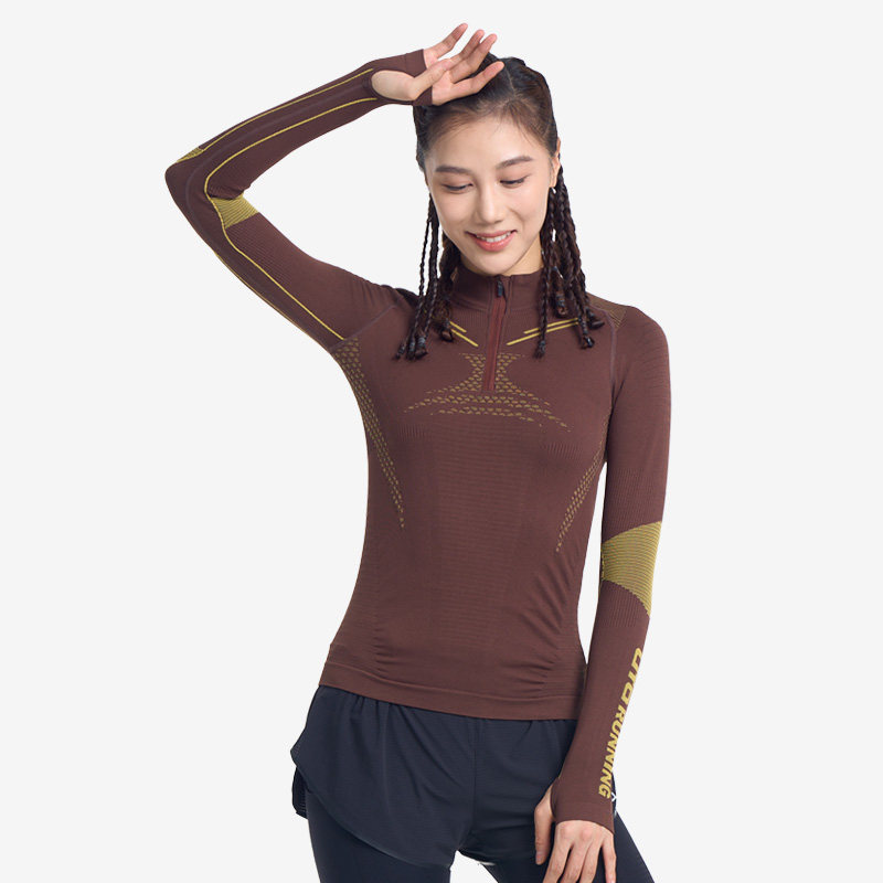 UTO悠途向峰速干T恤男运动压缩上衣女户外徒步越野跑步半拉链长袖,淘宝优惠券,粉丝福利购,淘宝优惠卷