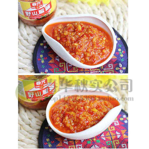 春光食品野山椒酱辣椒酱150g*6瓶装 海南特产拌饭农家自制剁椒酱 - 图1