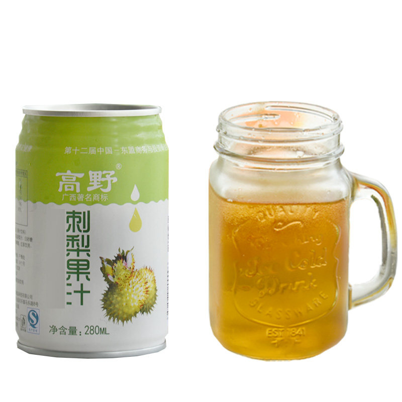 高野广西乐业特产刺梨浓缩果汁饮料 280mlX10罐刺梨汁浓缩汁营养_虎窝淘