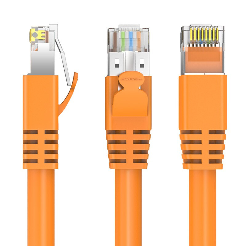 Choseal/秋叶原Q-569/QS5061六类屏蔽网线千兆cat6类纯铜家用高速八芯双绞成品网络跳线机房路由器宽带线2米3 - 图0