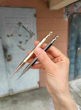穴位按摩笔经络笔点穴棒纯铜实心找穴位笔金属耳穴探针耳穴探针