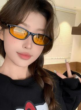 复古夜视黄太阳眼镜女ins风