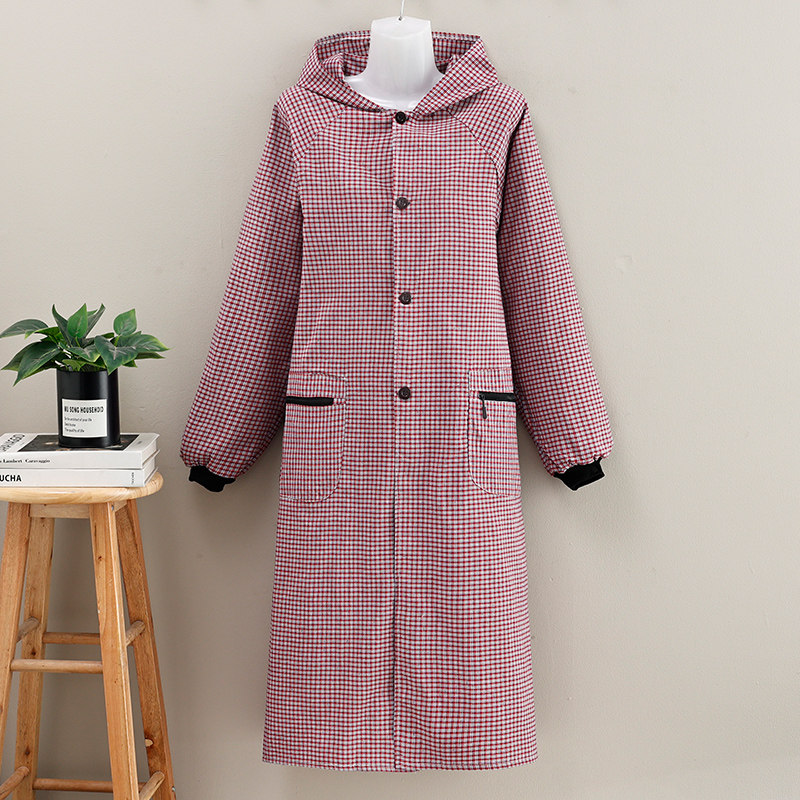 围裙女长袖罩衣加长过膝特长工作服男厨房韩版上班干活耐脏正穿衣,淘宝优惠券,粉丝福利购,淘宝优惠卷