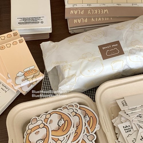 pupuhome原创馒头猫pupu周边笔袋韩系简约可爱大容量化妆包文具盒 - 图0