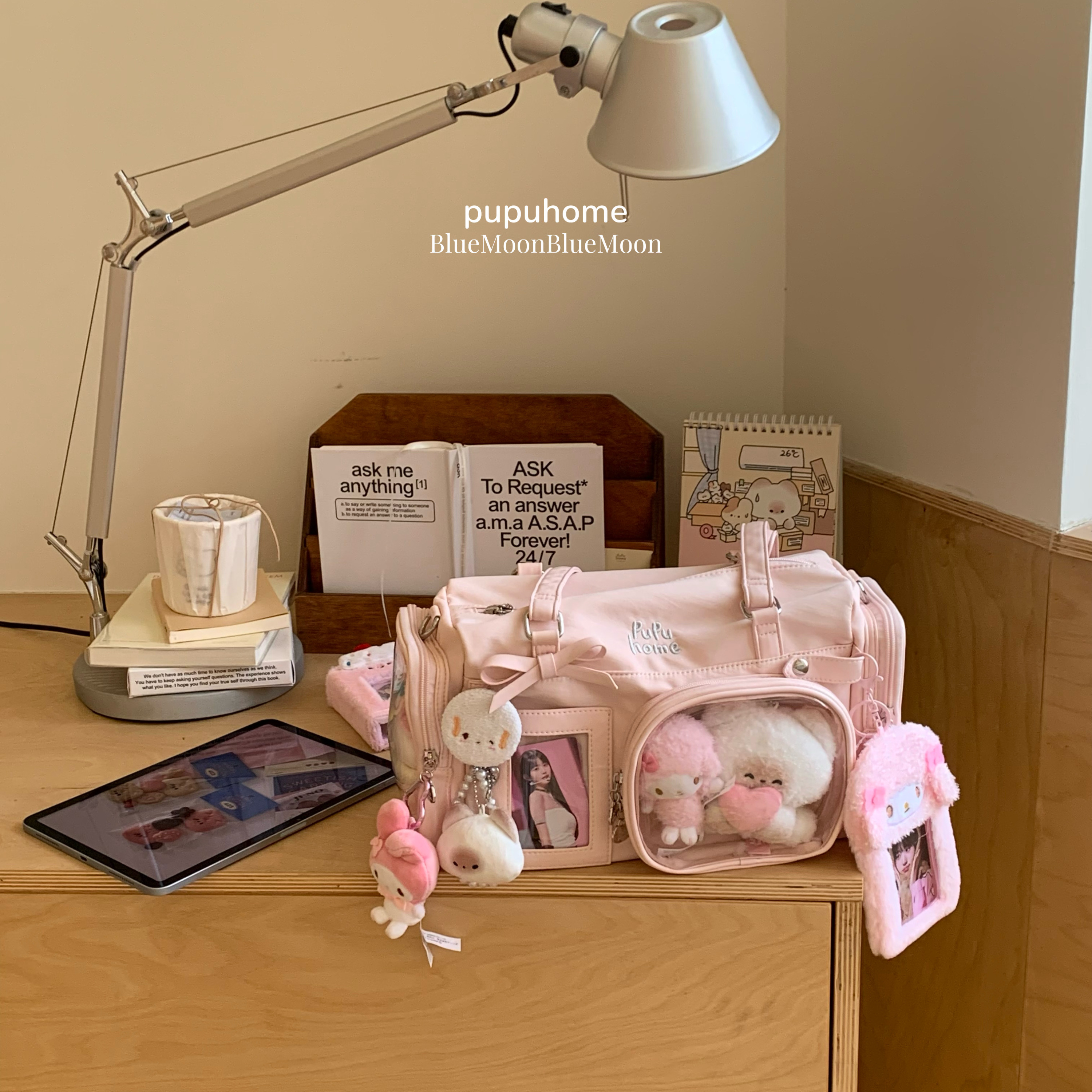 原创正版井井肥士顿X馒头猫pupu联名款痛包 - 图1