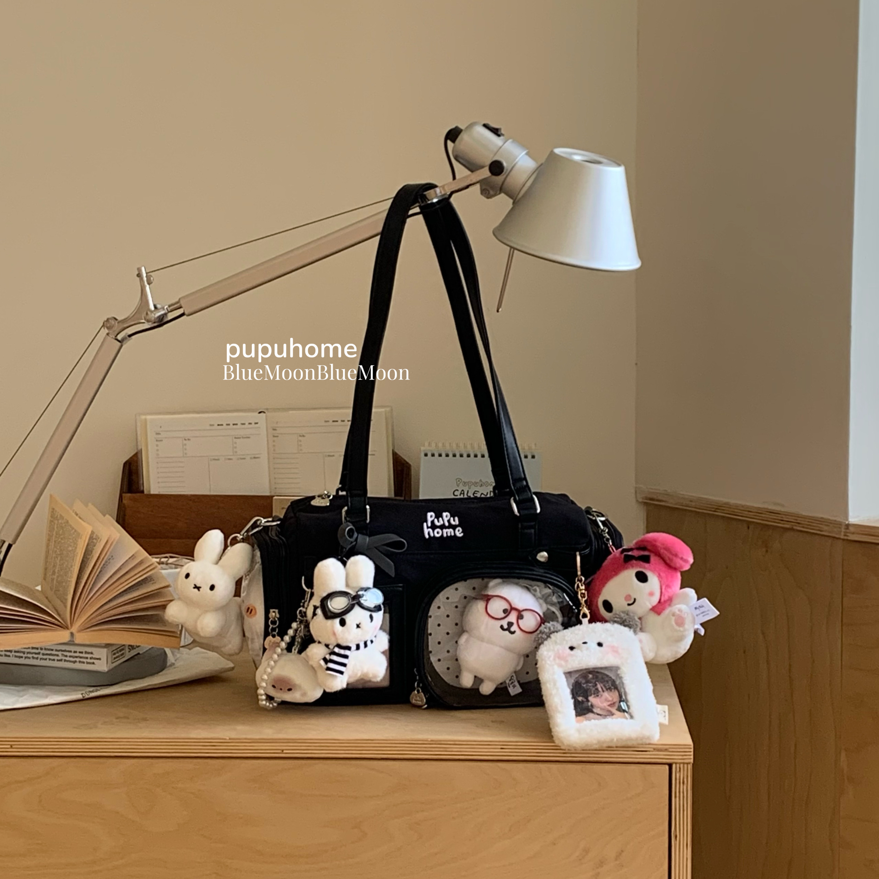 原创正版井井肥士顿X馒头猫pupu联名款痛包 - 图0