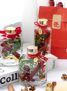 肉桂生财浮游花diy财料包招财无火香薰摆件乔迁送礼新中式