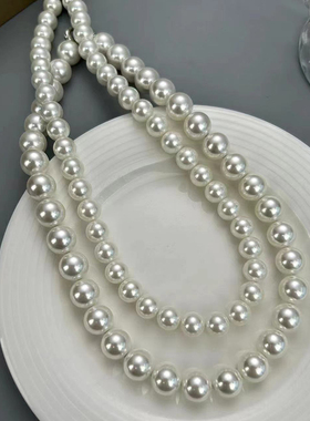 消失的她项链倪妮同款925澳白珍珠项链女强光轻奢港风锁骨链礼物