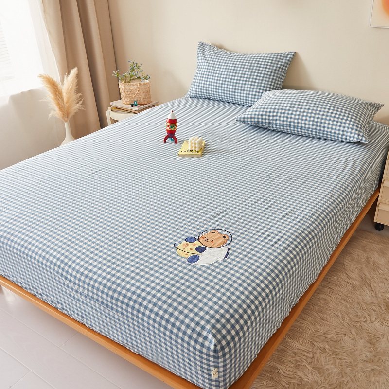 无印良品全棉床笠单件卡通水洗棉单人学生床单套1.35m1.8纯棉床罩,淘宝优惠券,粉丝福利购,淘宝优惠卷