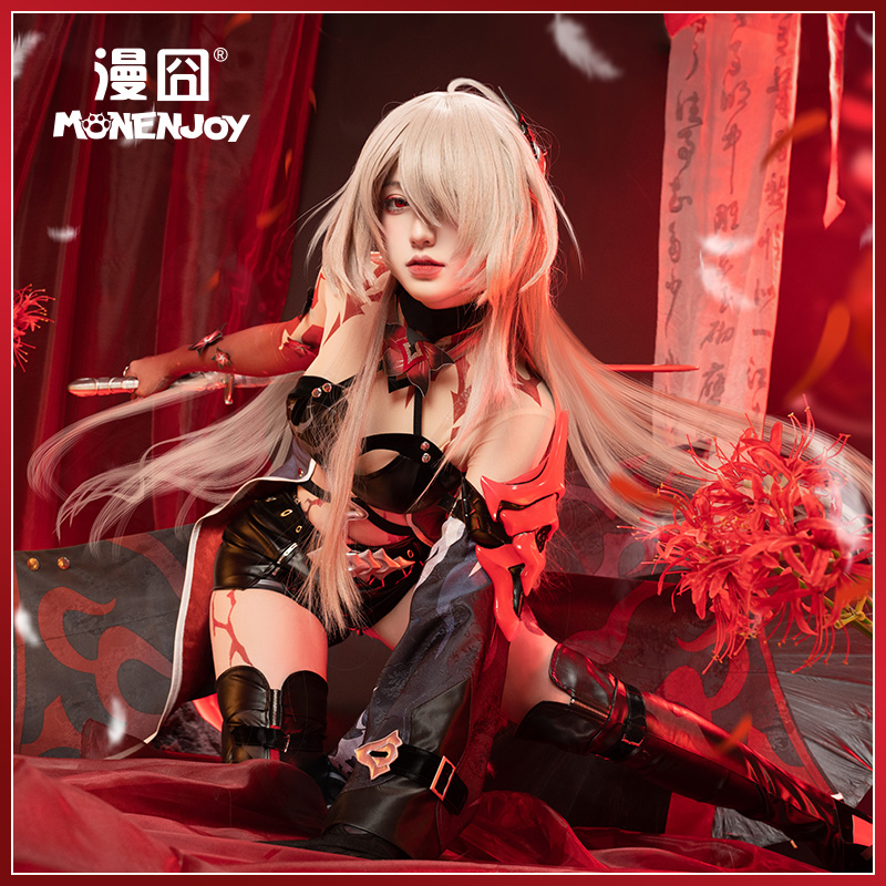 【漫囧】崩坏:星穹铁道 黄泉cos服装女装 红色 白发黄泉 现货 - 图0