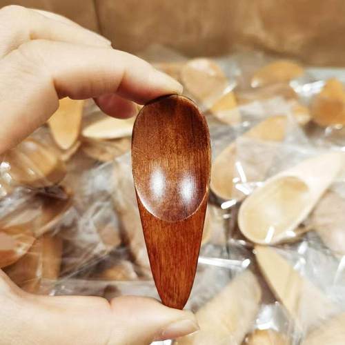 迷你小木勺超短柄勺子家用冰淇淋小巧厨房用调料盐勺糖勺粉末勺子 - 图1