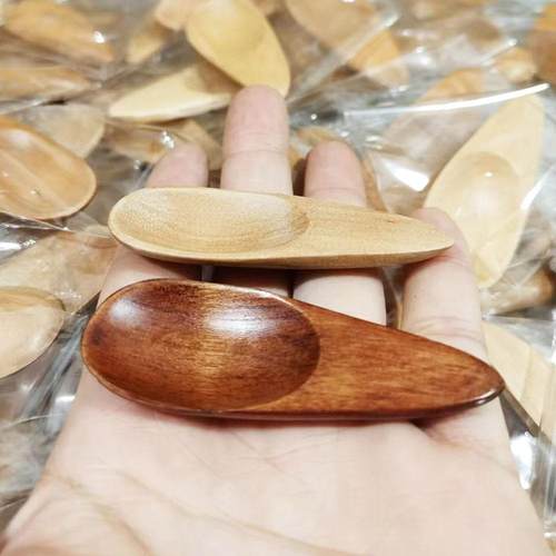迷你小木勺超短柄勺子家用冰淇淋小巧厨房用调料盐勺糖勺粉末勺子 - 图2