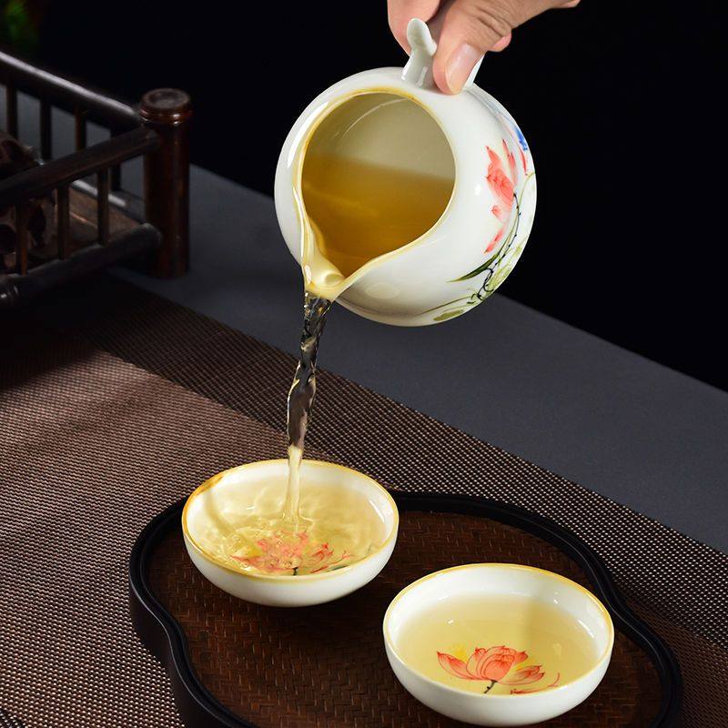 手绘公道杯陶瓷功夫茶具配件清仓家居大号家用茶海分茶器,淘宝优惠券,粉丝福利购,淘宝优惠卷