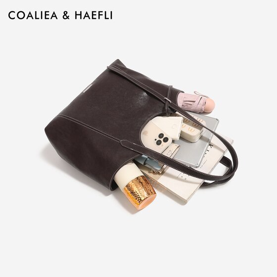 Official website COALIEA&HAEFLI waxed leather tote bag