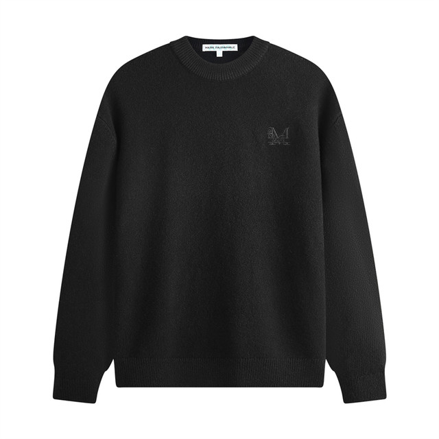 Mark Waffy letter embroidered sweater shirt