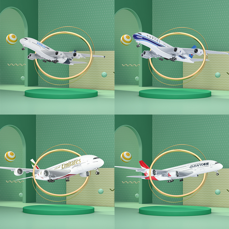 1:200空客a380中国南方航空飞机模型带轮原型机航模仿真客机摆件-图1