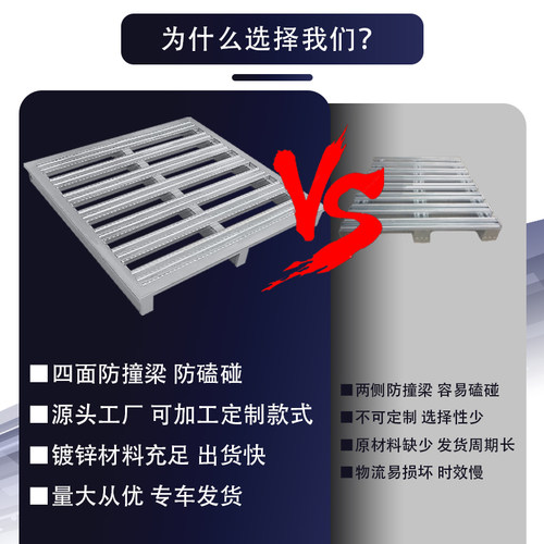 钢制托盘工业铁托盘货架叉车仓储重型工业金属栈板物流地牛卡板 - 图2