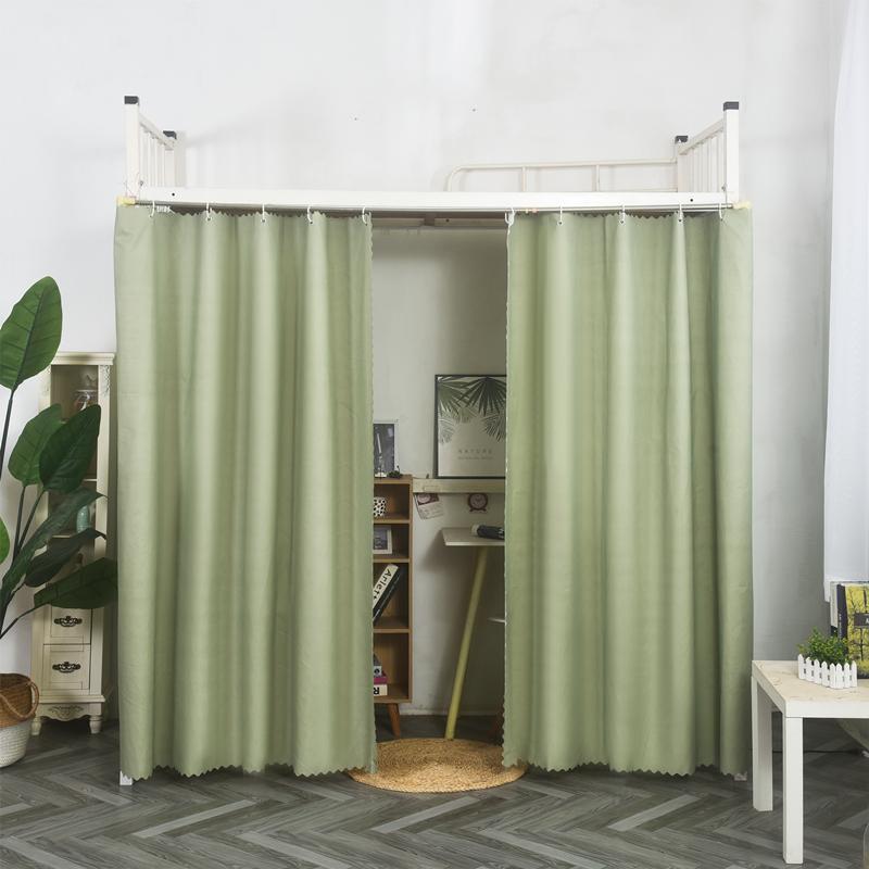 纯色遮光帘上铺下桌大学生床帘桌帘隐私帘宿舍下铺遮挡帘防风挡灰 - 图1