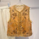 ສະຖານີເອີຣົບ 2026 Summer New Heavy Industry Sequins Beaded Thin New Chinese Style Versatile Vest National Style Shoulder Cut Women