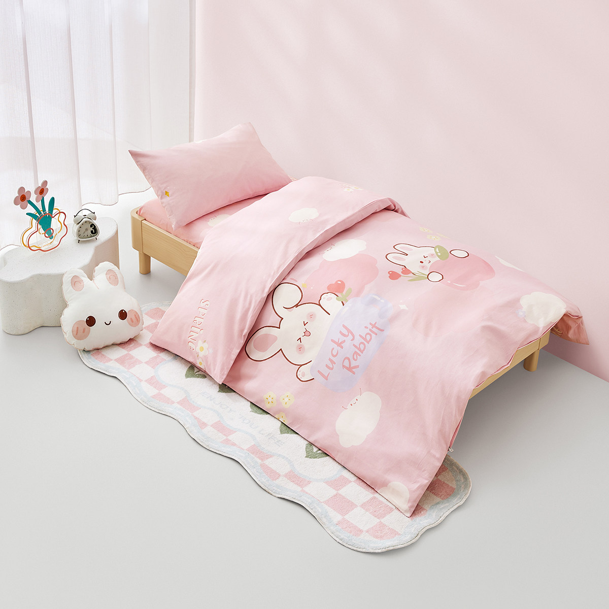 罗莱儿童母婴A类全棉抗菌三件多件套幼儿园午托套枕芯枕套被芯,淘宝优惠券,粉丝福利购,淘宝优惠卷