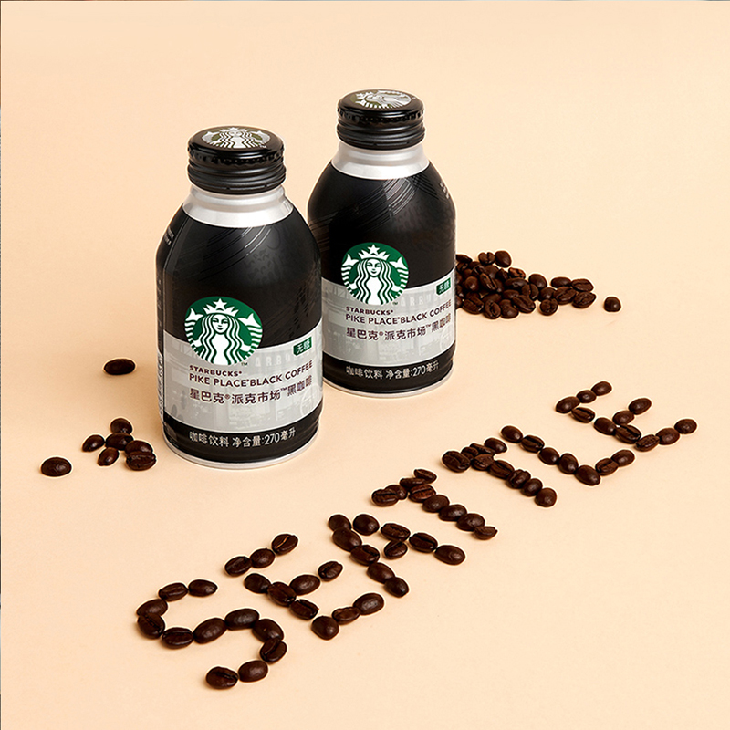 星巴克starbucks派克市场黑咖啡无蔗糖0脂罐装即饮咖啡饮料瓶装