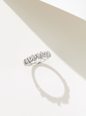 不规则扭扭戒指立体感低调个性优雅法式风情925银镀金缎带戒指