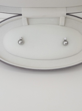 施家珍珠银镀白金蛇骨链真多麻色