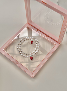 Joie亲子手链纯银草莓滴胶奥地利进口施家珍珠正圆强光 akoya质感