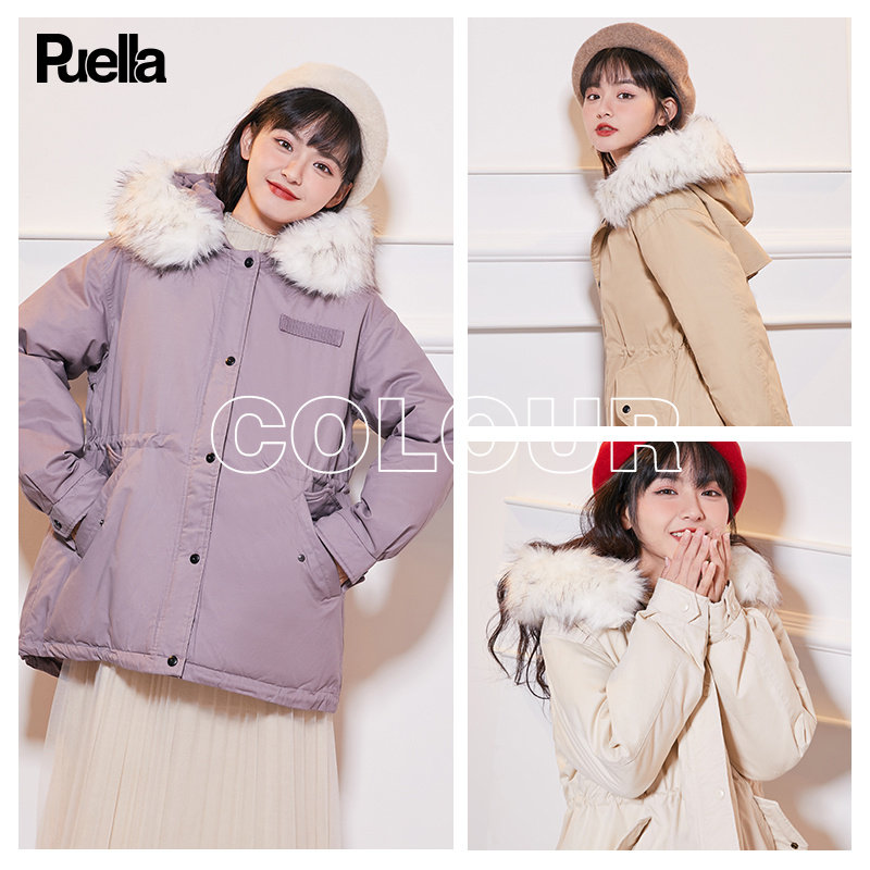 puella拉夏贝尔旗下2022年春棉服 puella短外套