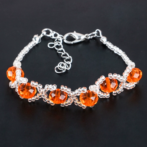 Браслет из бисера ручной работы, плетеный набор материалов, аксессуар для взрослых, акриловые бусины, ювелирное украшение, «сделай сам»