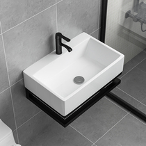 Square washbasin WASH BASIN HUNG WALL-STYLE CABINET COMBINED TOILET CERAMIC SINGLE-HOLE WASH FACE BASIN SMALL FAMILY TYPE HANGING BASIN