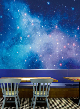星空梦幻自粘墙纸贴画壁纸