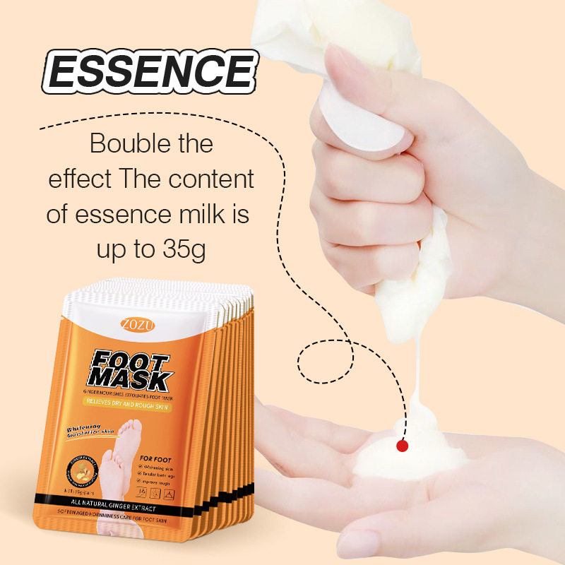 Ginger Foot Mask Feet Exfoliator Repairing Whitening足膜袜子 - 图2