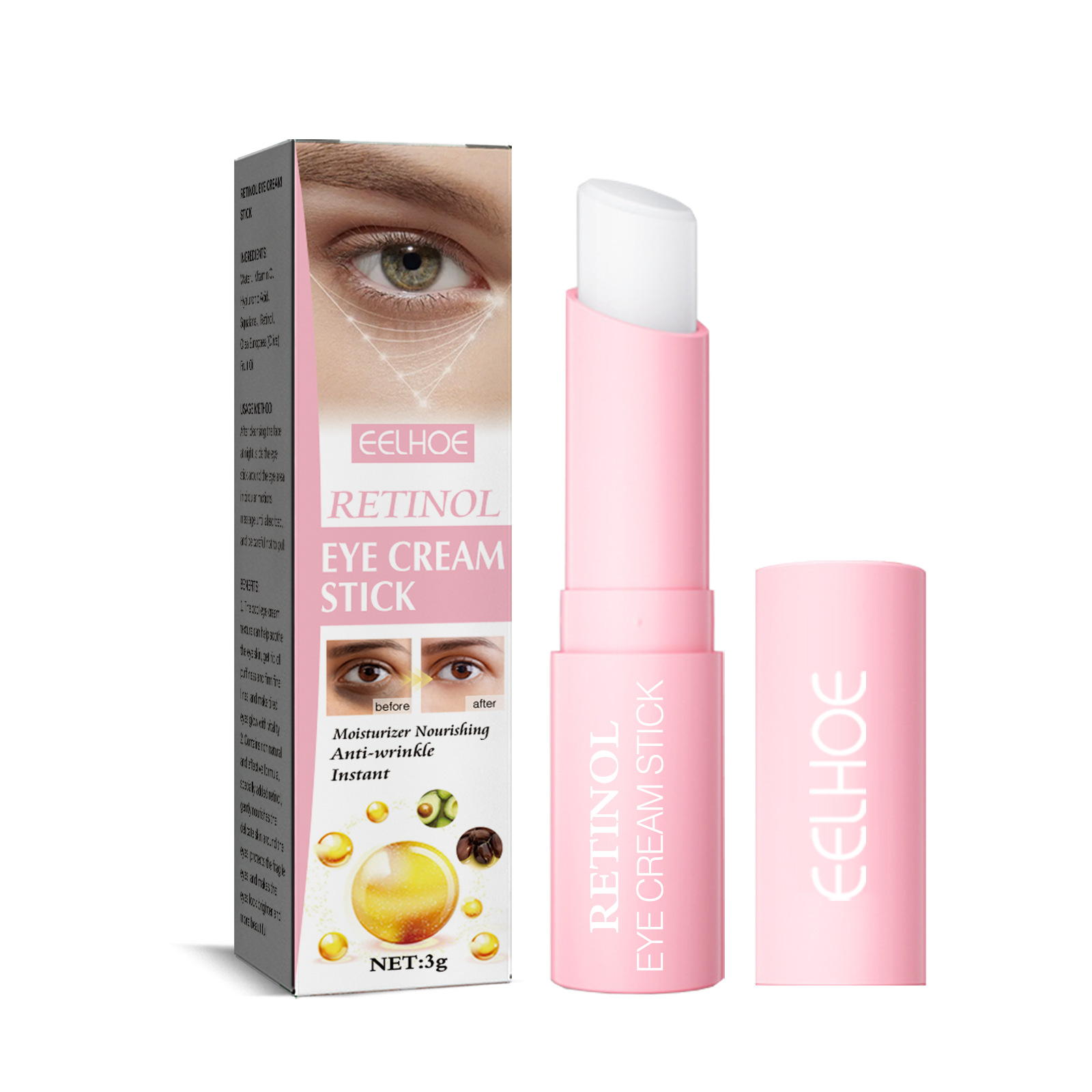 Retinol Anti-wrinkle Eye Cream stick Anti Puffiness眼霜棒女 - 图3