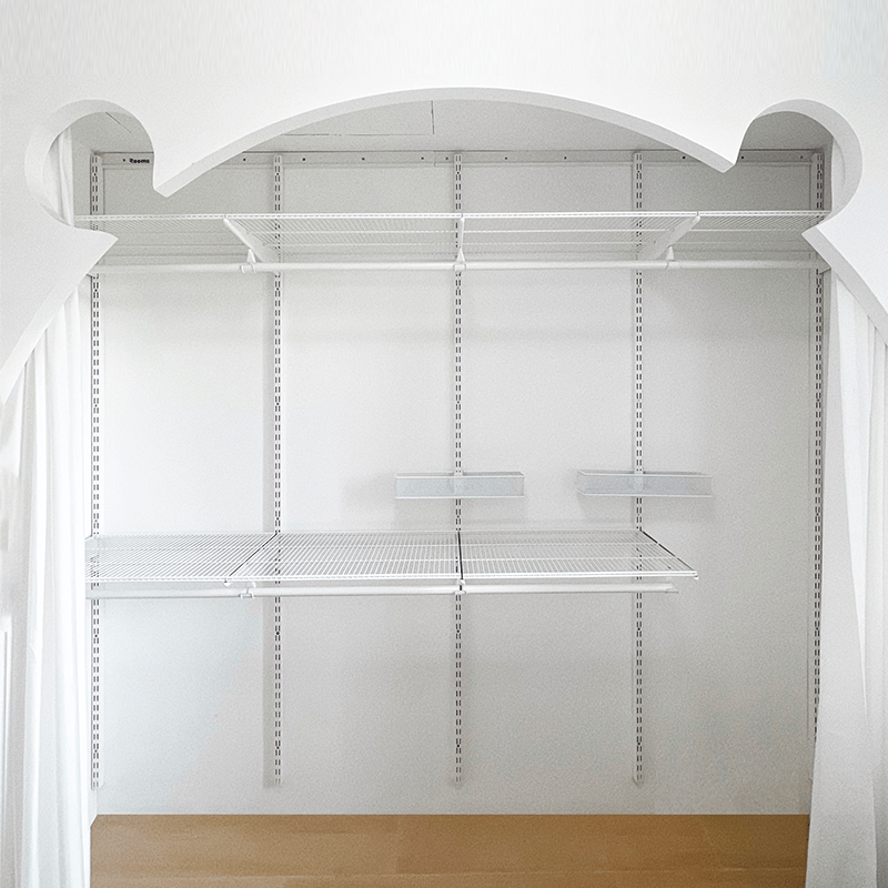 三个房间金属衣柜衣帽间家用碳钢框架diy配件组装L型支架全屋定制 - 图1